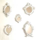Conjunto 5 espelhos branco
